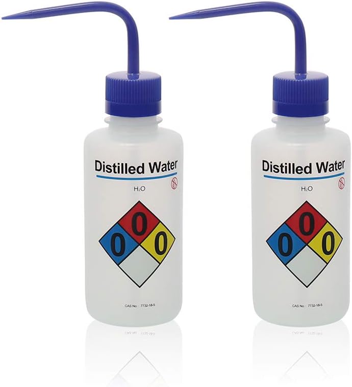 Labvida 2pcs of Safety Wash Bottles, Vol.500ml 17oz, Distilled Water Wash Bottle, LDPE Material, LVM005 - Image 1