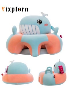 Blue cute whale pattern