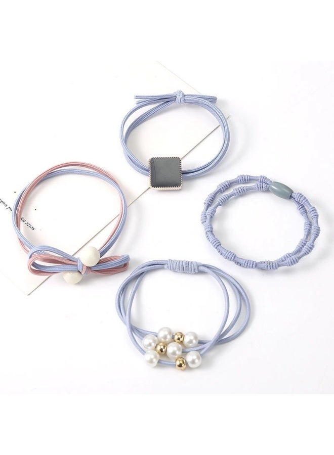 جلوسكي 12 حزمة Scrunchies للنساء البنات مطاط الفرقة الشعر الكرة عالية المرونة الشعر سميكة روابط للشعر سميكة ورقيقة - Image 4