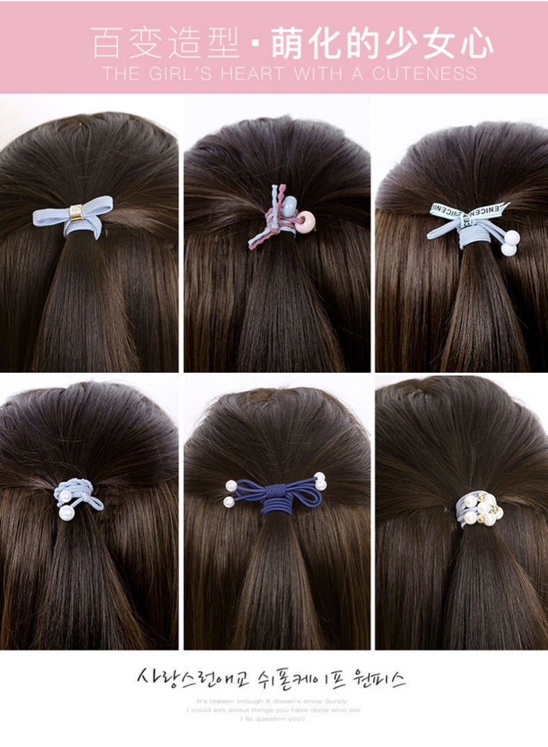 جلوسكي 12 حزمة Scrunchies للنساء البنات مطاط الفرقة الشعر الكرة عالية المرونة الشعر سميكة روابط للشعر سميكة ورقيقة - Image 3