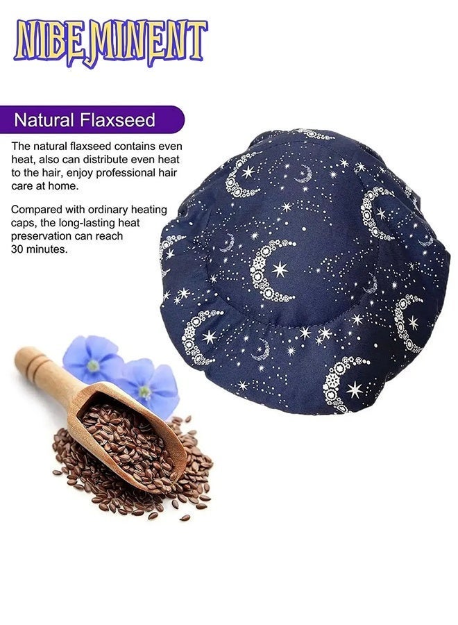 NIBEMINENT Microwavable Hot Head Thermal Heat Caps Flaxseed Baked Oil Care Heating Caps Hair Mask Deep Conditioning Thermal Heating Steamer - Image 2