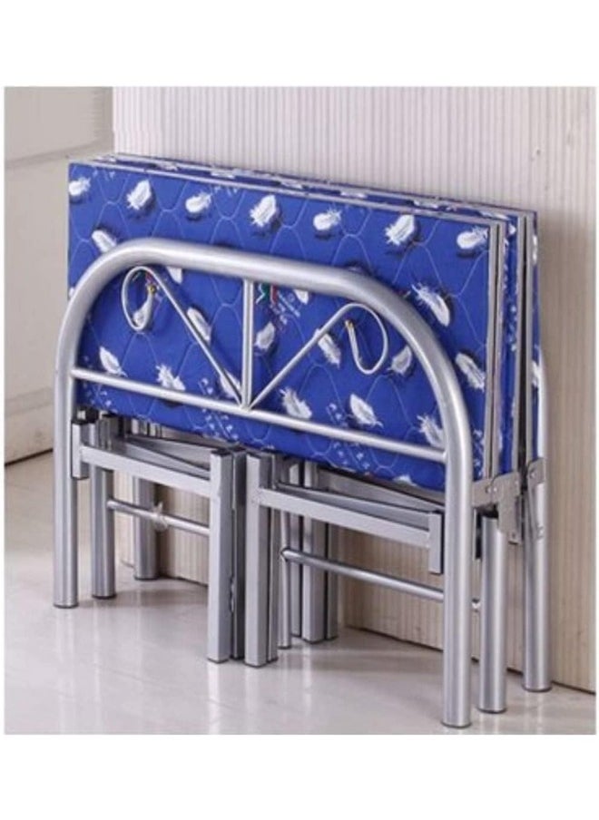 SMART HOME - Foldable and adjustable single bed, heavy duty, with a metal steel bed frame and settings without tools, size 90 * 190cm - Image 1