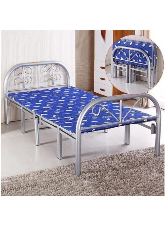 SMART HOME - Foldable and adjustable single bed, heavy duty, with a metal steel bed frame and settings without tools, size 90 * 190cm - Image 1