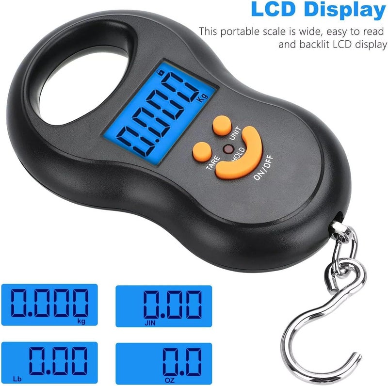 Excefore Handheld Digital Luggage Scale with Hook, 110 Lb/50 Kg Capacity - Image 3