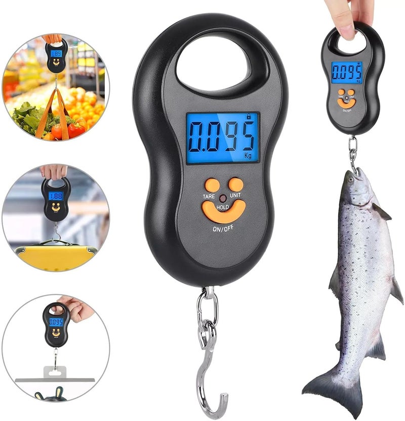 Excefore Handheld Digital Luggage Scale with Hook, 110 Lb/50 Kg Capacity - Image 2