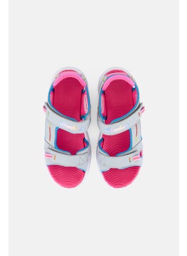 SKECHERS Kids Girl Flex Splash Vibrant Mood Velcro Closure Sandals, Multicolor  - Image 2
