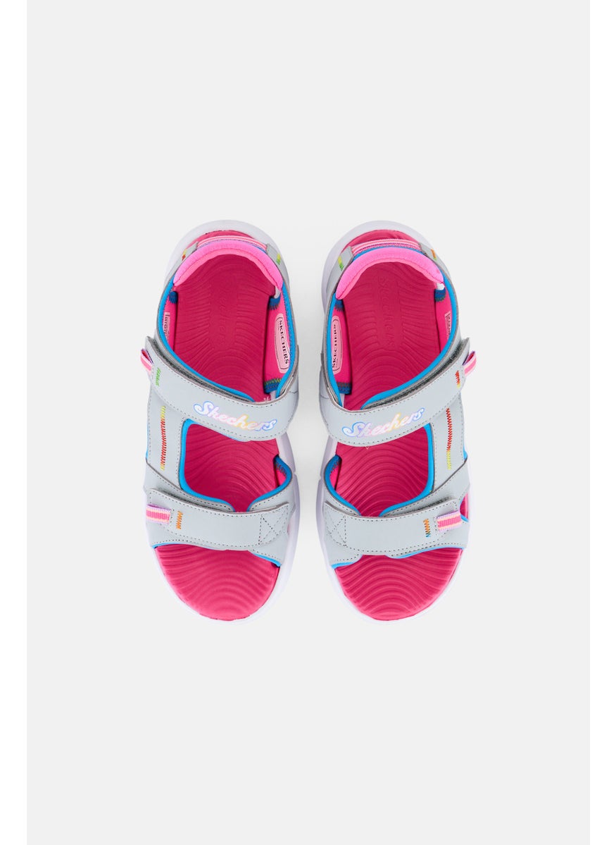 SKECHERS Kids Girl Flex Splash Vibrant Mood Velcro Closure Sandals, Multicolor  - Image 2