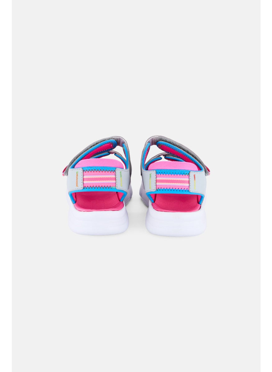 SKECHERS Kids Girl Flex Splash Vibrant Mood Velcro Closure Sandals, Multicolor  - Image 4