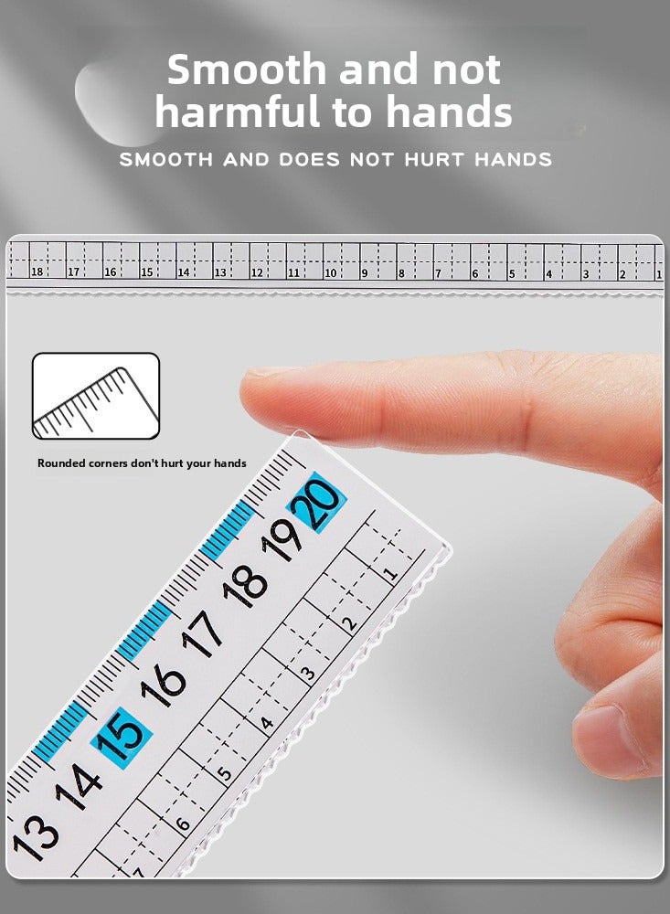 Geometry Ruler Set + Compass + Mesh Pencil Pouch 3-in-1 Stationery Kit for Students & Exams - Image 4