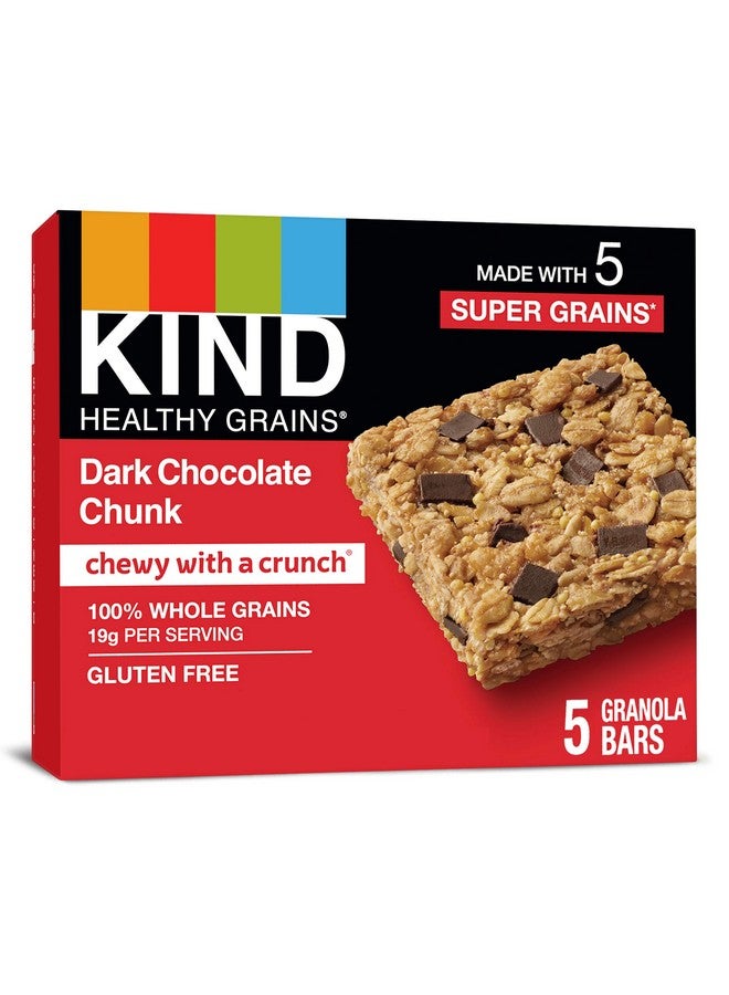 KIND KIND Dark Chocolate Healthy Grains Bars, Chunk, Gluten Free, 1.2 oz, , 30 Count (Pack of 6)  - Image 1