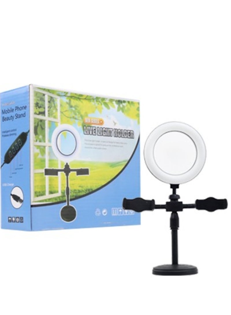 "Professional Live Light Holder Stand with Adjustable Height and 360° Rotation, Perfect for Live Streaming, Video Recording, and Photography" - Image 2