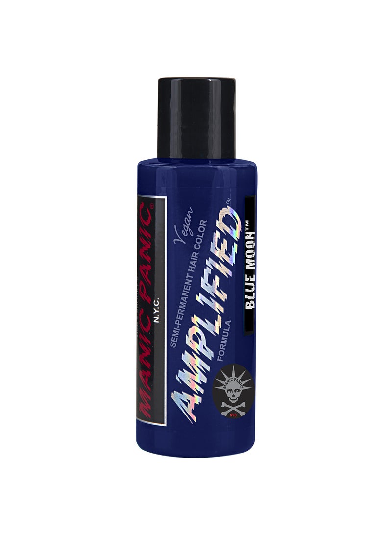 Manic Panic - MANIC PANIC Blue Moon Hair Color - Amplified - Semi-Permanent Hair Dye - Bright Cool True Blue Color - Vegan, PPD & Ammonia-Free - For Coloring Hair on Women & Men - Image 1