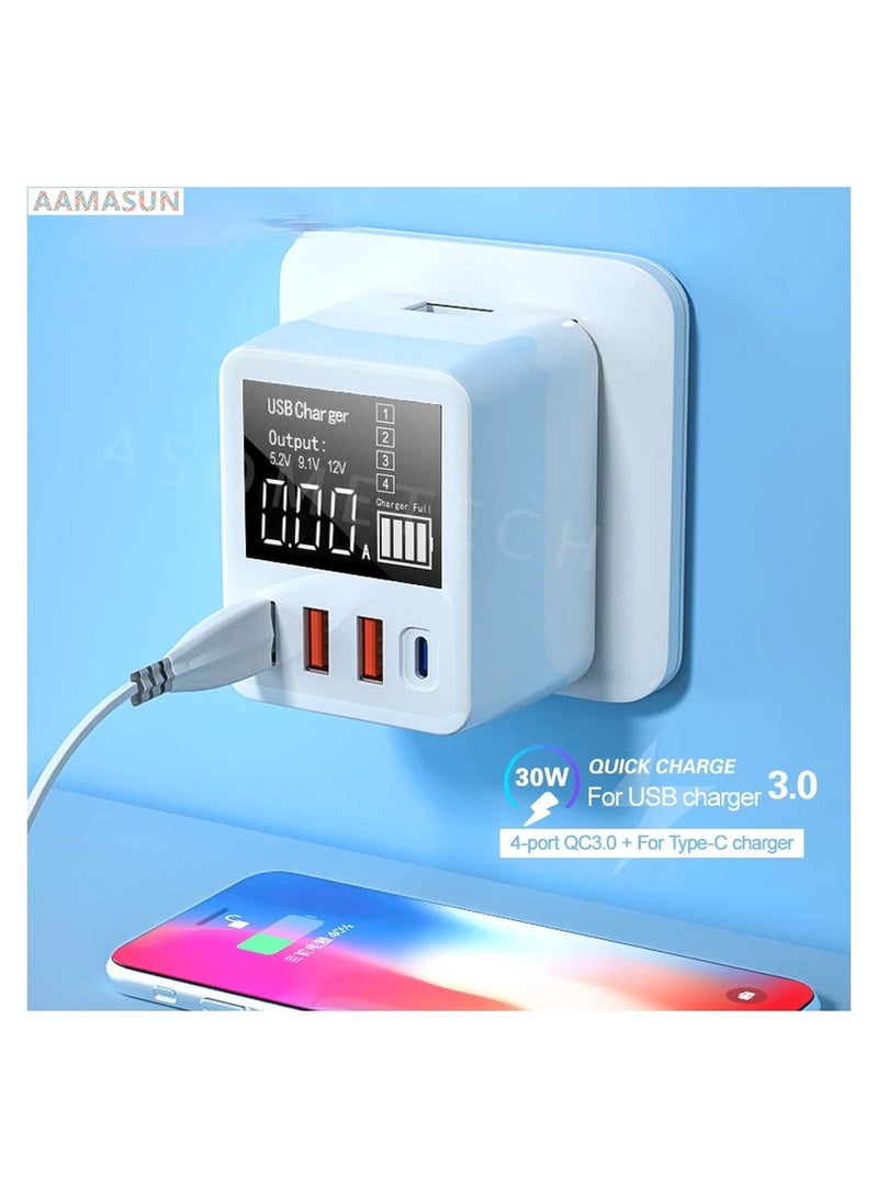 general 40W Fast Charger Travel Adapter 4 USB Ports With Type-C PD For iPhone Samsung - Image 2