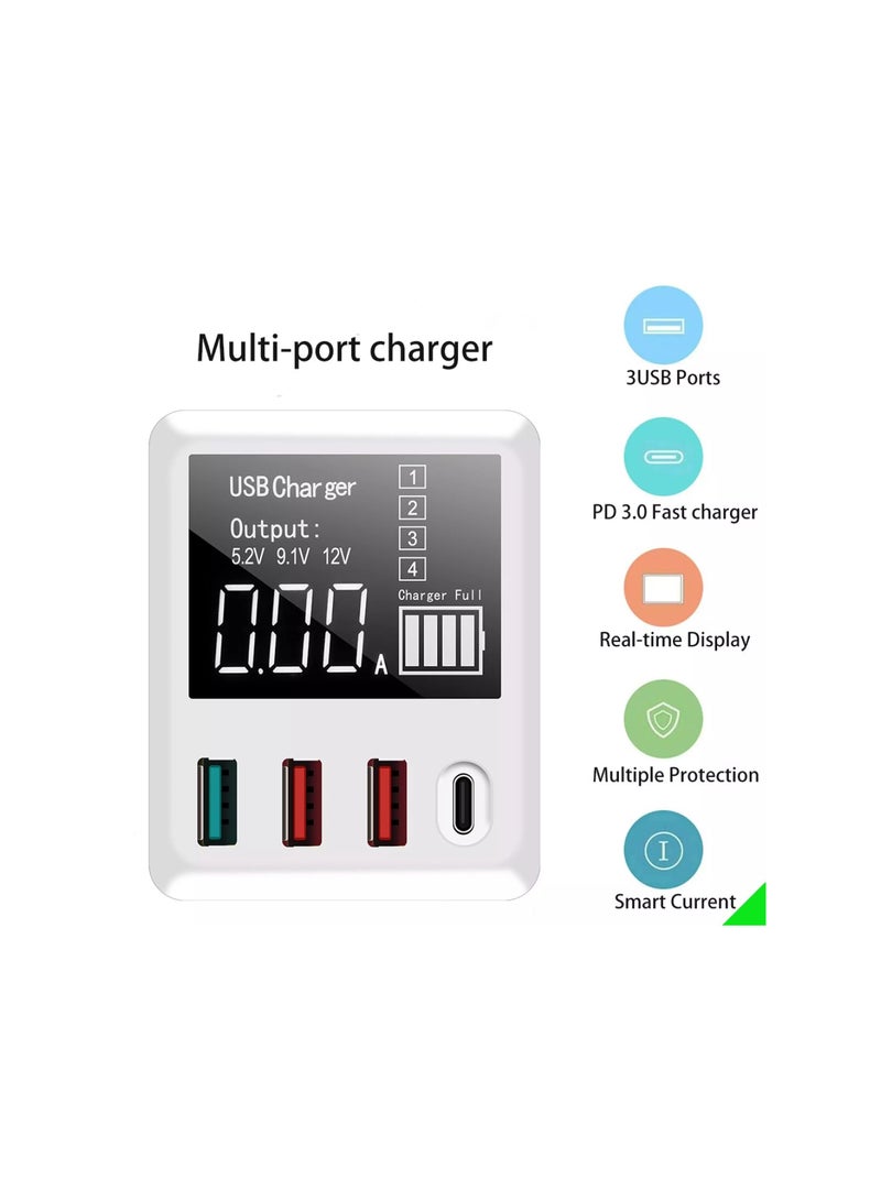 general 40W Fast Charger Travel Adapter 4 USB Ports With Type-C PD For iPhone Samsung - Image 3
