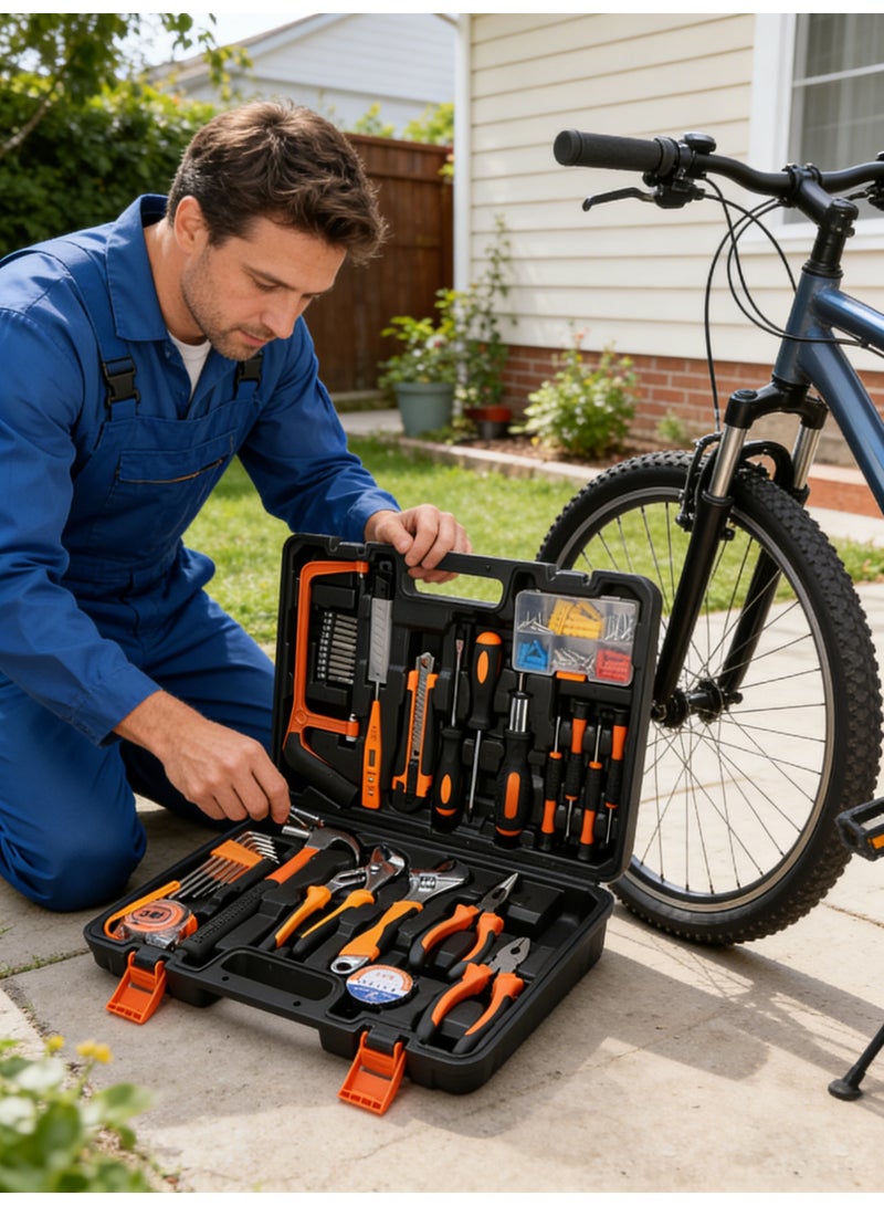 AETHER 101 pcs Tool Set General Household Hand Tool Kit Hand Tool Sets with Solid Carrying Tool Box Carbon Steel Hardware for Daily Home Repair - Image 3