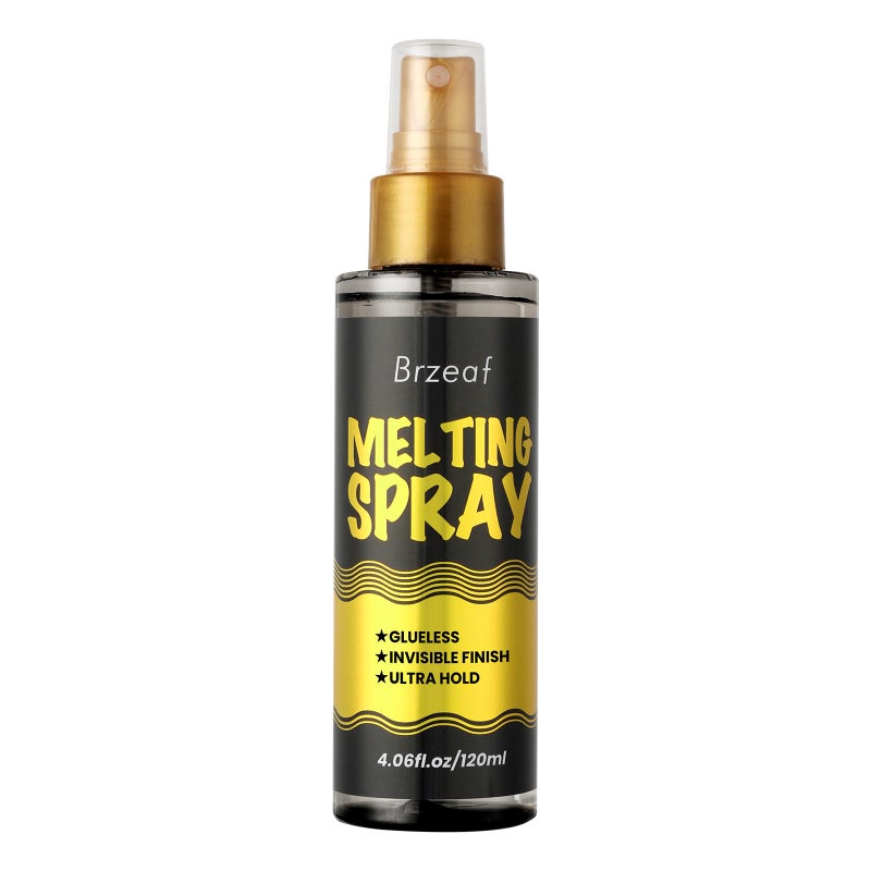 Brzeaf Lace Melting Spray and Holding Spray(120ml), Extreme Hold & Glueless, Melting Spray for Lace Wigs, Strong Natural Finishing Hold, Dries Quickly, Wig Melting Spray & Hair Adhesive for Wigs - Image 1