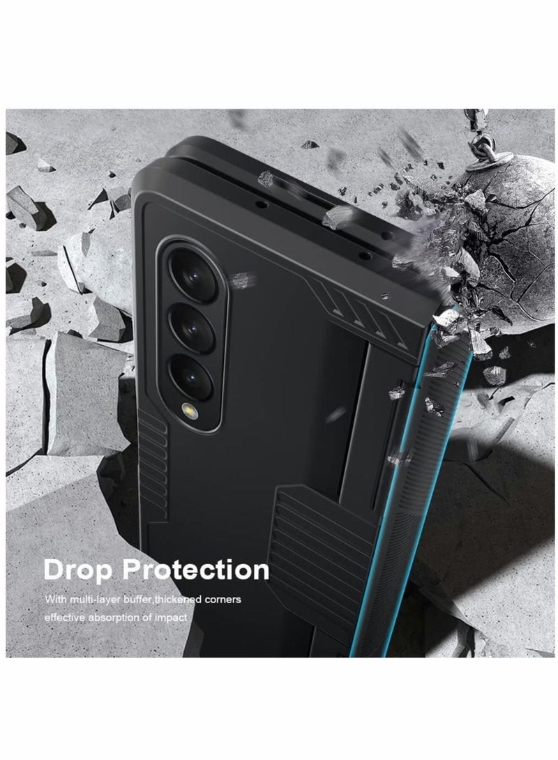 Captaintech Case for Samsung Galaxy Z Fold 3 Hinge Protection with Heavy Duty Armor Shockproof Durable Cover case - Image 4