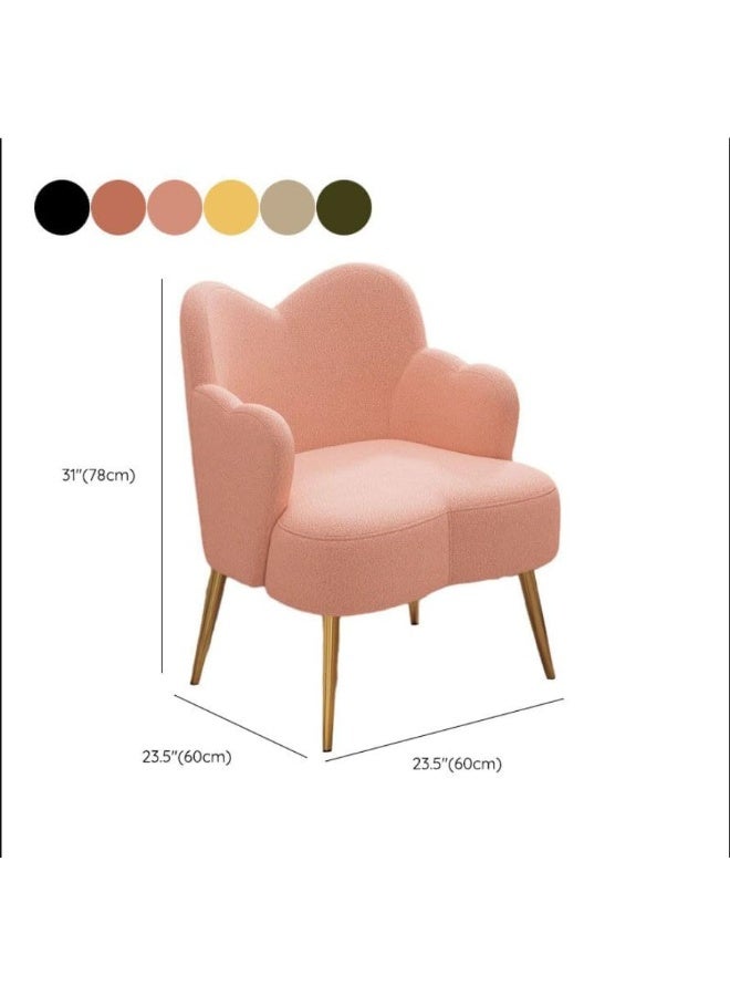 Zayn comforts Cozy Fabric Single Lounge Chair â€“ Modern Sofa Chair for Balcony, Bedroom, Living Room & Hotel Spaces â€“ Cute Makeup Chair for Relaxing With High Back- Ideal Style & Comfort (Pink) - Image 2