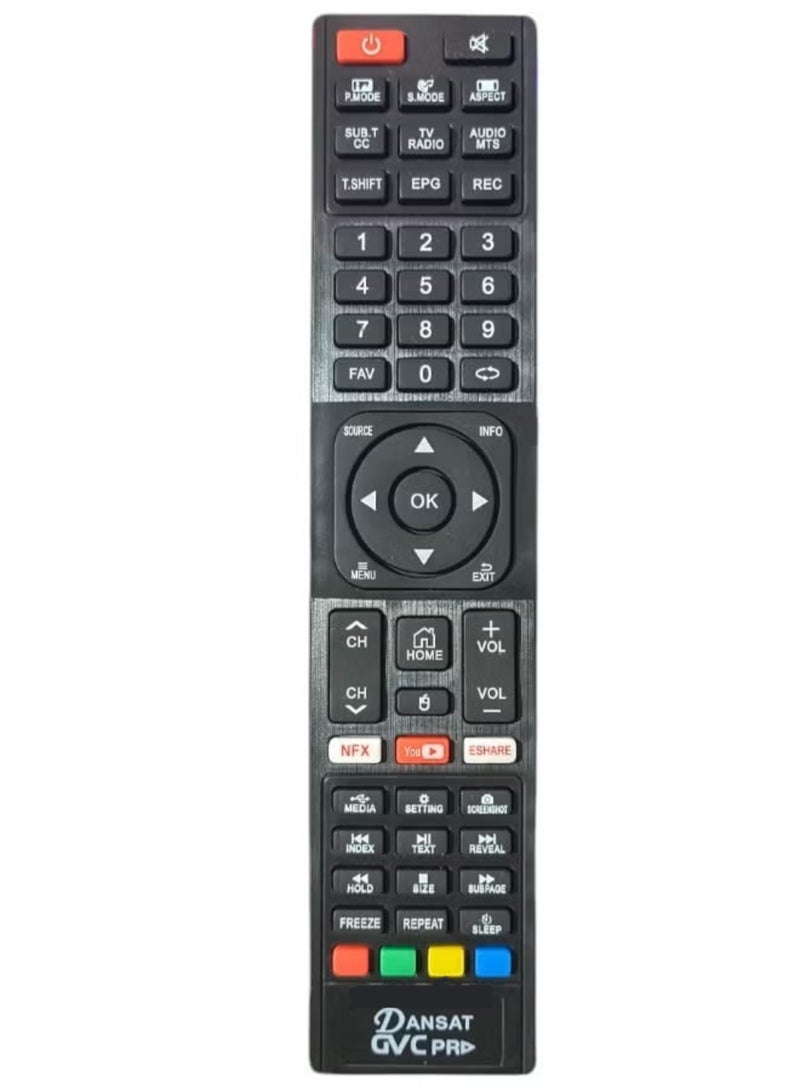 Gvc Pro Smart Tv Remote Control For Dansat LCD LED TV
