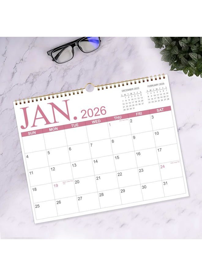 Tuun Fuplan Calendar 2026-2027 - Wall Calendar from January 2026 to June 2027, 2026-2027 Hanging Calendar with Holiday Marked, Premium Paper for Organizing, 11'' x 14'', Four Color - Image 4