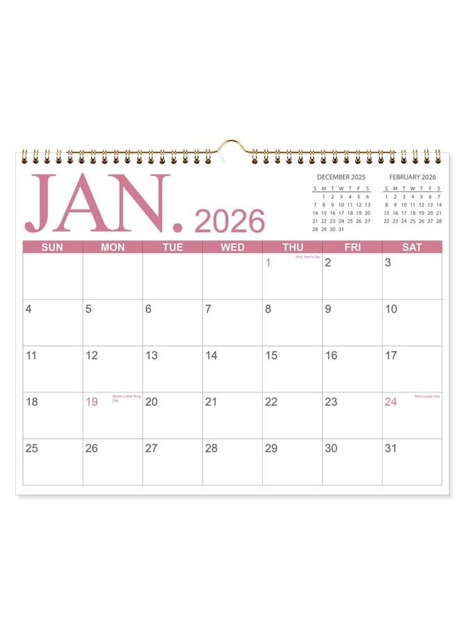 Tuun Fuplan Calendar 2026-2027 - Wall Calendar from January 2026 to June 2027, 2026-2027 Hanging Calendar with Holiday Marked, Premium Paper for Organizing, 11'' x 14'', Four Color - Image 1
