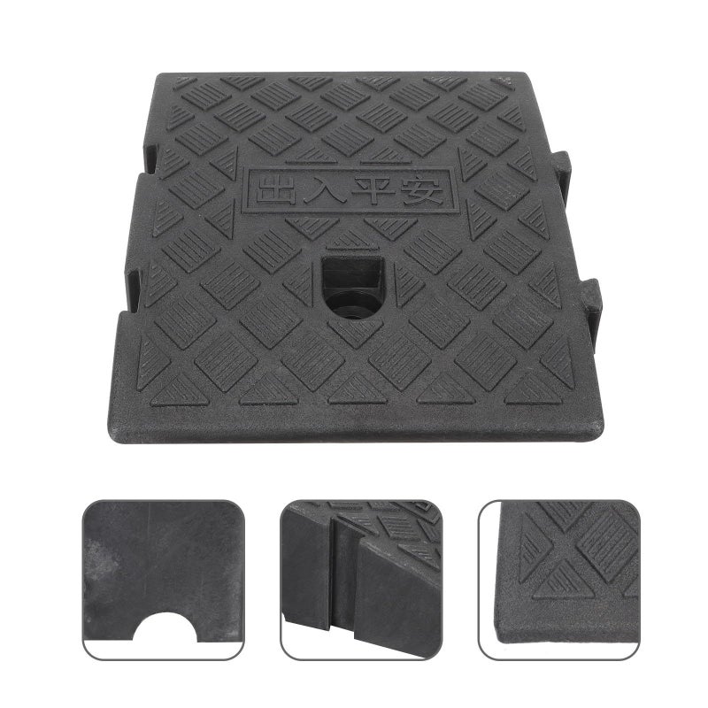 10pc Plastic Slope Ramp Mat 25x27x7cm for Wheelchair Curb Climbing Vehicle Use - Image 5