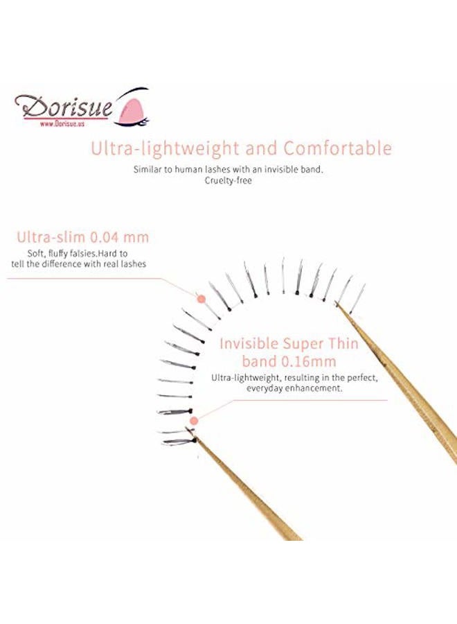 Dorisue Bottom False Eyelashes - Natural Lower Lashes 4-5mm for Under Eye Enhancement, Professional Makeup Artist Choice, 4 Pairs (E1) - Image 2