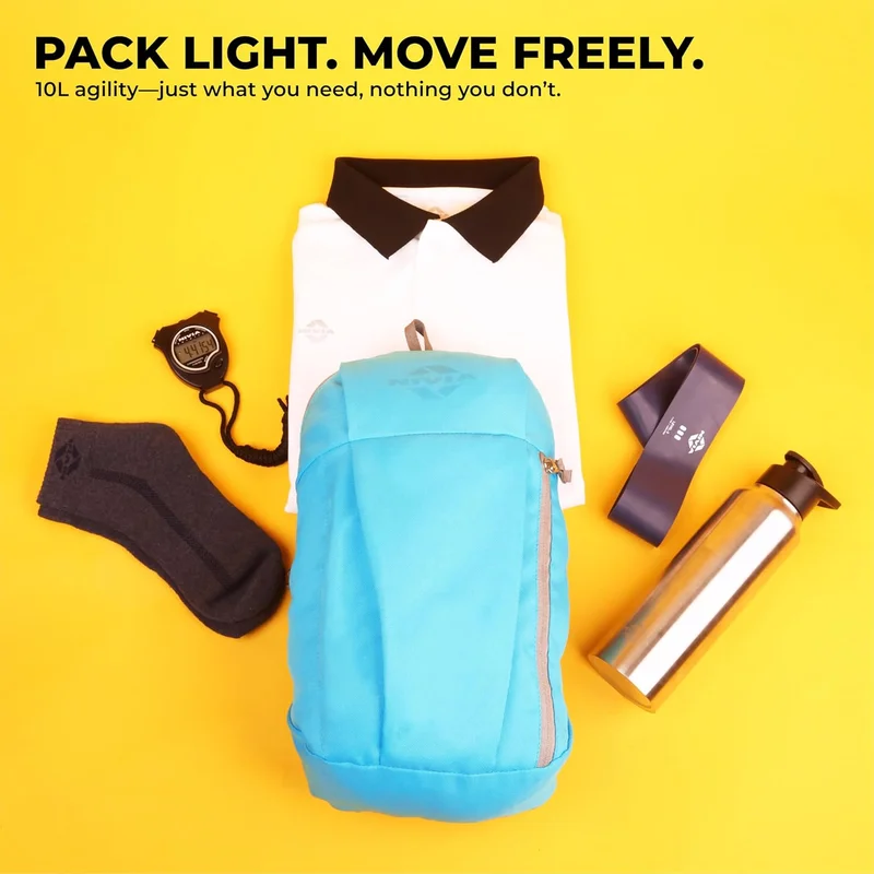 نيفيا Nivia Pulse Junior 2.0 Water-Resistant Sports Backpack for Men & Women - Lightweight and Durable 600D Polyester with Double-Zip Main Compartment