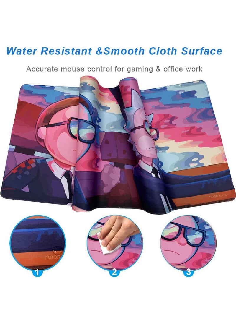 Large Mouse Pad 900*400mm Size Gaming Mouse Pad Stitched Edges Waterproof Non-Slip Rubber Base Mousepad Great for Laptop Computer & PC