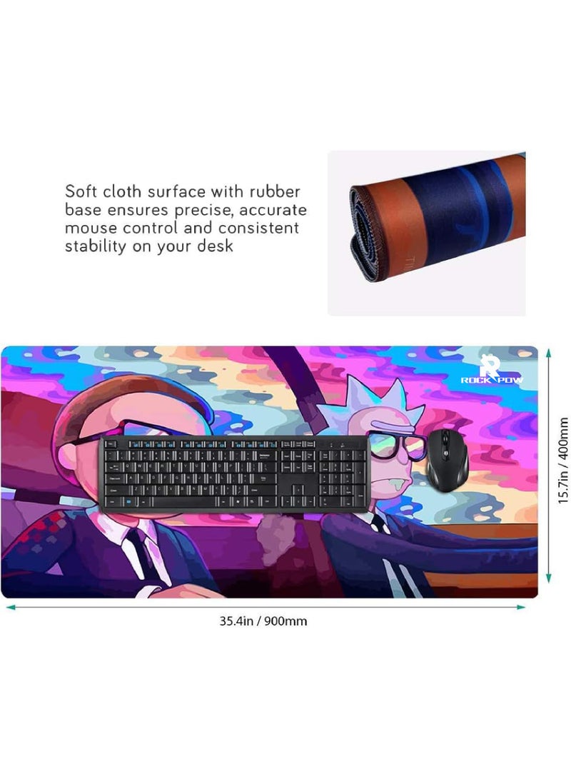 Large Mouse Pad 900*400mm Size Gaming Mouse Pad Stitched Edges Waterproof Non-Slip Rubber Base Mousepad Great for Laptop Computer & PC - Image 2