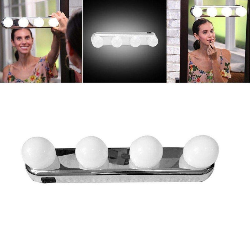 Cyrox Cyrox Super Bright 4 LED Bulbs Instant Vanity Makeup Studio Glow Lights Portable Cosmetic Mirror Lights for Home Tours Travels Marriage Function Makeup Studio Glow Lights  - Image 5