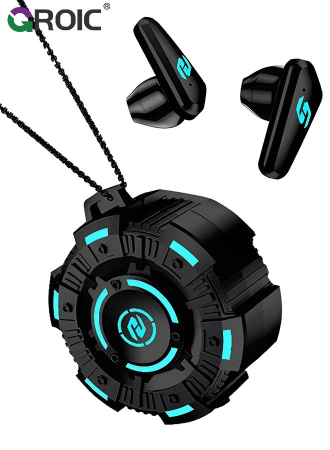 GROIC Gaming Earbuds with Microphone, Waterproof Wireless Bluetooth 5.3 Low Latency Super Long Standby Noise Reduction Sports Game Listening to Music Wireless Earphones  - Image 1