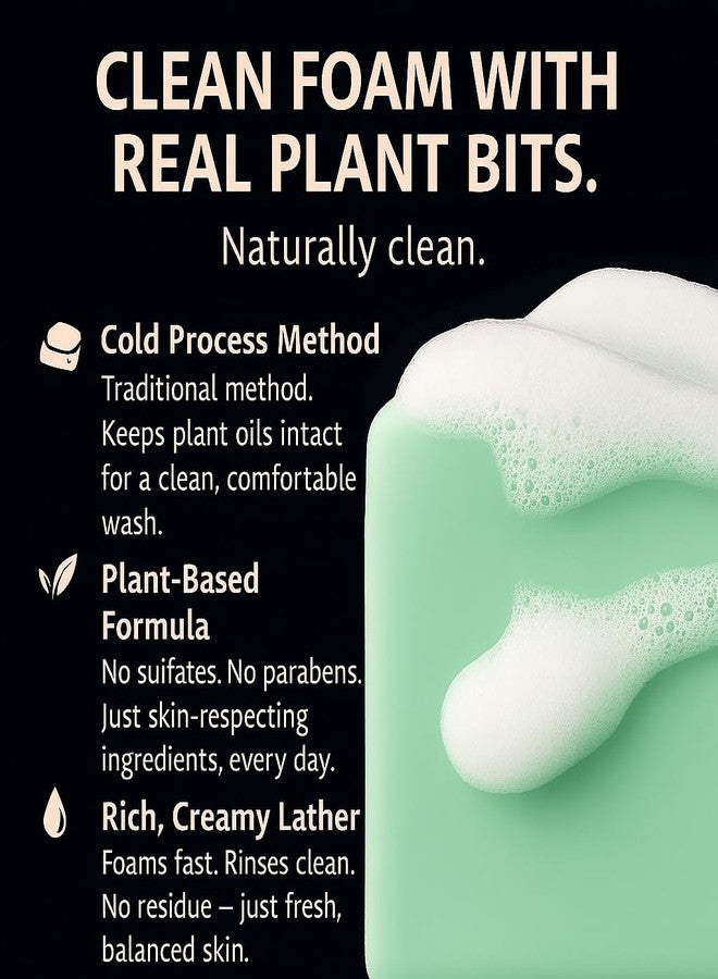 APPTI Natural Soap for Men, Soap Bar with Essential Oils, Cold Pressed Bar Soap for Men, Nourishing Mens Bar Soap (Seasalt - Image 5