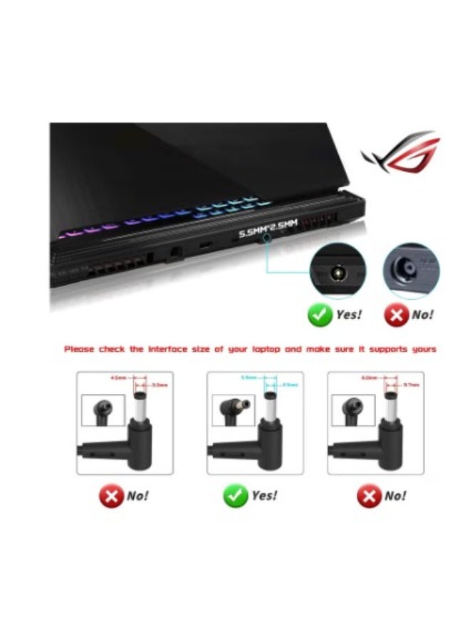 Terabyte 180W 19.5V 9.23A ADP-180MB F Gaming Laptop Charger Fit for Asus ROG G75VW G75VX GL502VT FX502VM FX702VM G751JM G750JW G750JM G750JS G752VL for MSI 180W Power Adapter. - Image 3