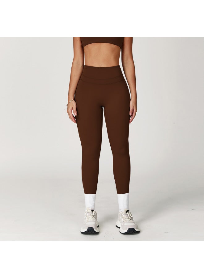 Zechuang Sanding Tight High Waist Yoga Pants Belly-tucting Hip-lifting Fitness Pants Outdoor Running Outer Wear Sports Pants 8863