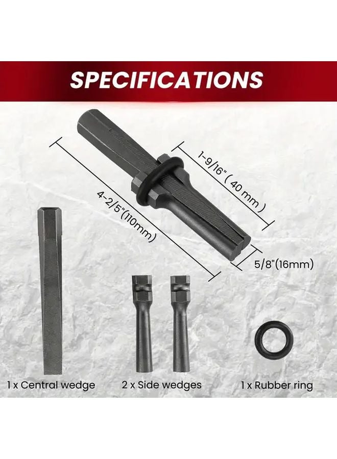 16mm 5pcs Masonry Stone Splitting Wedge Chisel Professional Construction Tools - Image 3