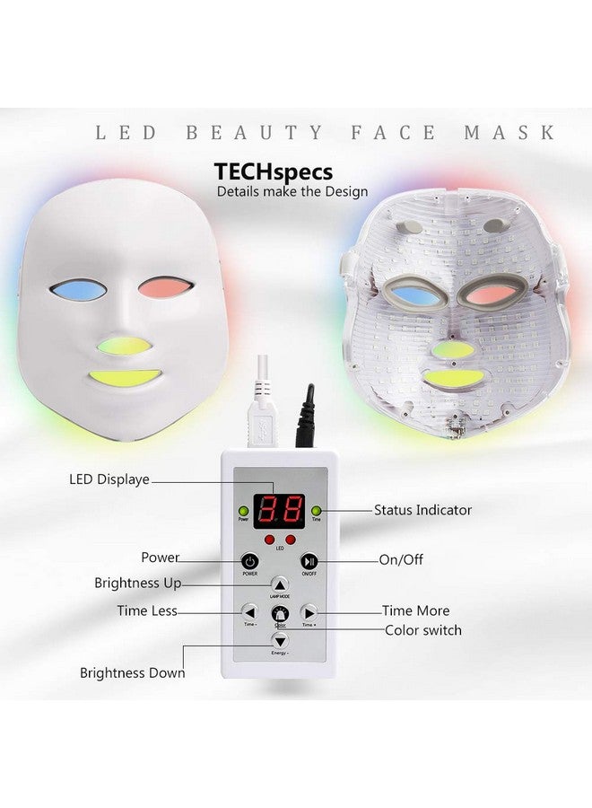 Foleto LED FÃ¢cÃ¨ MÃ¢sk Light Therapy | 7 Color Skin Rejuvenation Therapy LED Photon MÃ¢sk Light Facial Skin Care Anti Aging Skin Tightening Wrinkles Toning MÃ¢sk - Image 2