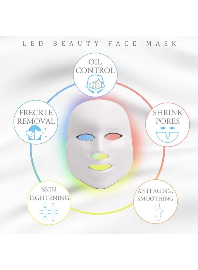 Foleto LED FÃ¢cÃ¨ MÃ¢sk Light Therapy | 7 Color Skin Rejuvenation Therapy LED Photon MÃ¢sk Light Facial Skin Care Anti Aging Skin Tightening Wrinkles Toning MÃ¢sk - Image 4