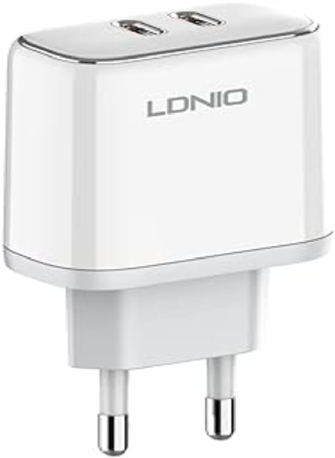 LDNIO LDNIO A2528C Super Fast Charging 35W With Dual PD Charger With Type-C To Type-C Cable - White