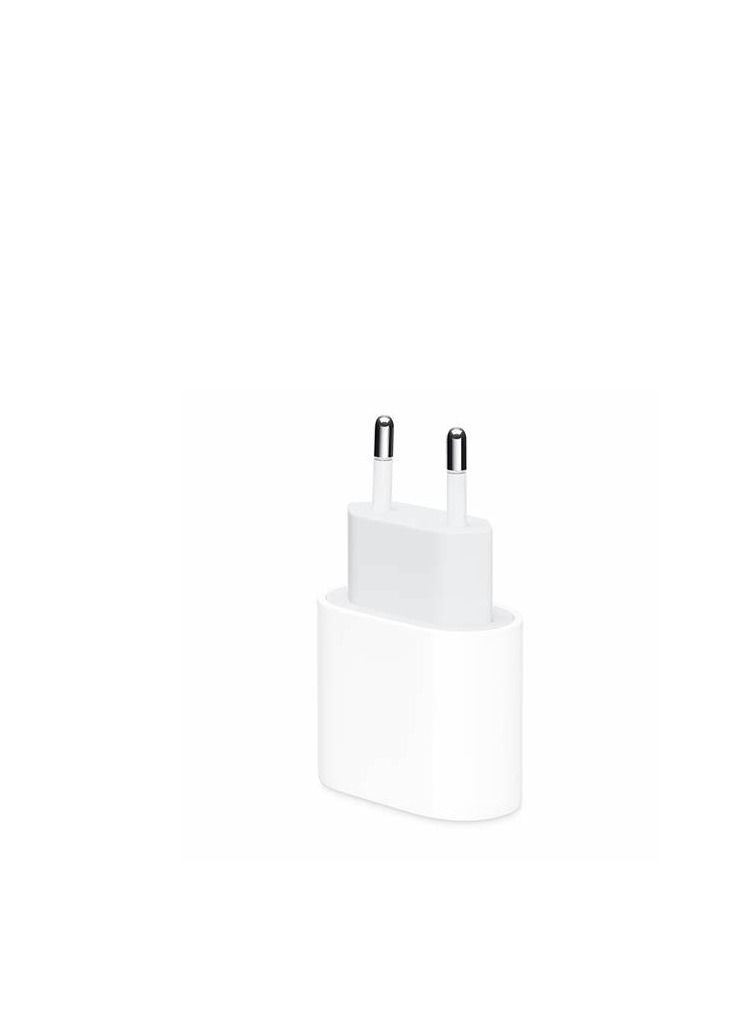 20W USB C Dual Plug Power Adapter White