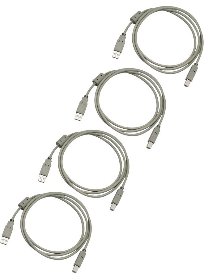 Taimi 1.5m USB to Plug Cable High Speed Computer to Printer Fax Lead pack of 4  - Image 1