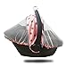 DODO NICI Mosquito Net for Baby Car Seats Car seat net for Newborn CarrierBreathable mesh net for Infant Car Seats Carrier Elastic Edge Kick Proof Polka dot White Patent Design - Image 2