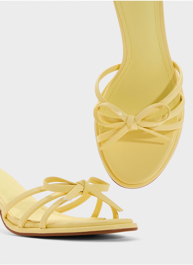 Ginger Heeled Mule With Bow  - Image 4