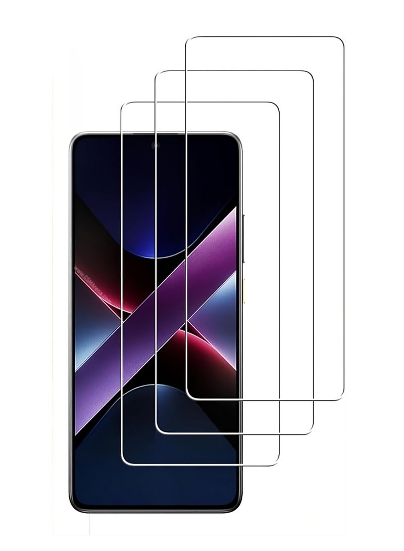BORTONY Xiaomi POCO X7 Pro 5G Screen Protector 3-Pack 9H Ultra Clear Touch Sensitivity Tempered Glass Screen with Fingerprint For Xiaomi POCO X7 Pro 6.67-inch - Image 1