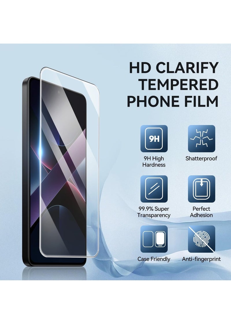 BORTONY Xiaomi POCO X7 Pro 5G Screen Protector 3-Pack 9H Ultra Clear Touch Sensitivity Tempered Glass Screen with Fingerprint For Xiaomi POCO X7 Pro 6.67-inch - Image 3