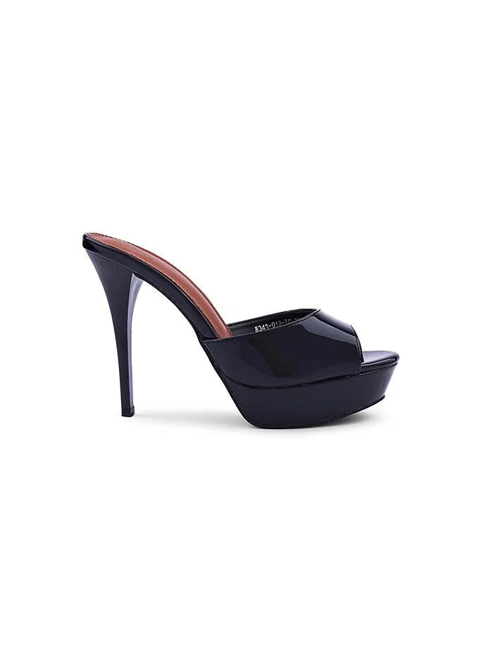 Patent Platform Mule Heels