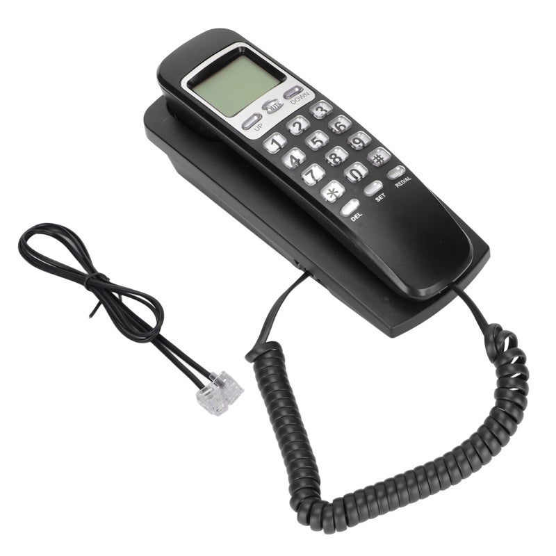 Corded Phone with Volume Control Clear Sound - Wall Mountable Telephone Extra Long Handle Cord Multifunction Landline Phone for Elderly - Image 1