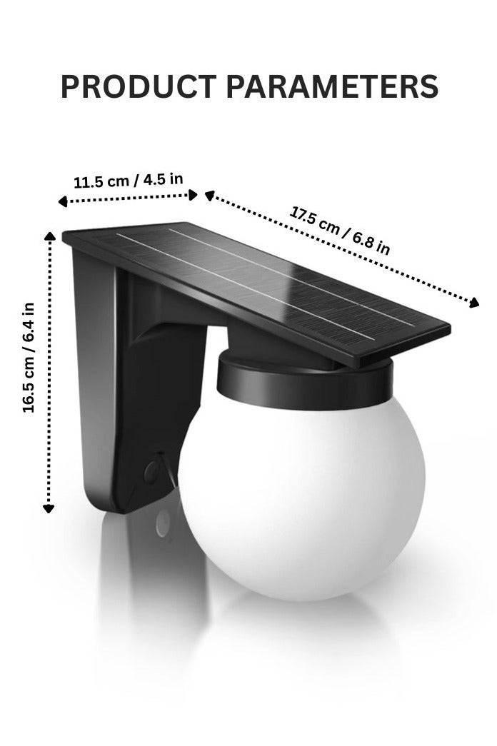 مودي مصباح جداري شمسي خارجي – 3 أوضاع إضاءة، لوحة شمسية 3 واط، مقاوم للماء IP65، بطارية 3600mAh – إنارة للحدائق والأسوار والفناء بدون كهرباء - Image 2
