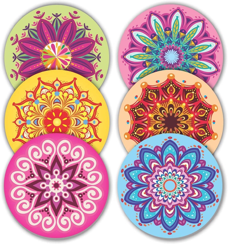 PARTH IMPEX Mandala Stickers Seals Labels - (Pack of 120) 2" Large Round Decals for Wall Laptop Water Bottles Holiday Greeting Cards Gift Envelopes Boxes - Image 3