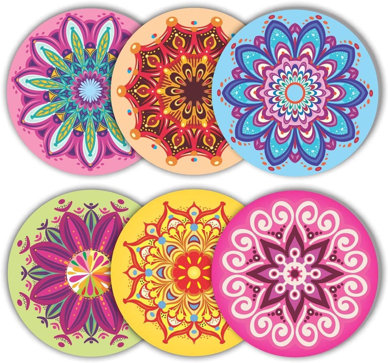 PARTH IMPEX Mandala Stickers Seals Labels - (Pack of 120) 2" Large Round Decals for Wall Laptop Water Bottles Holiday Greeting Cards Gift Envelopes Boxes - Image 4